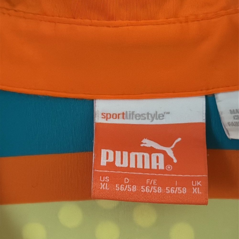PUMA Golf Sport Lifestyle Polo Men’s Size XL Dry Cell Orange/Pink Roadmap Stripe - Picture 5 of 7